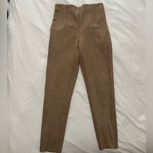 Zara Suede Leggings Tan Size Large